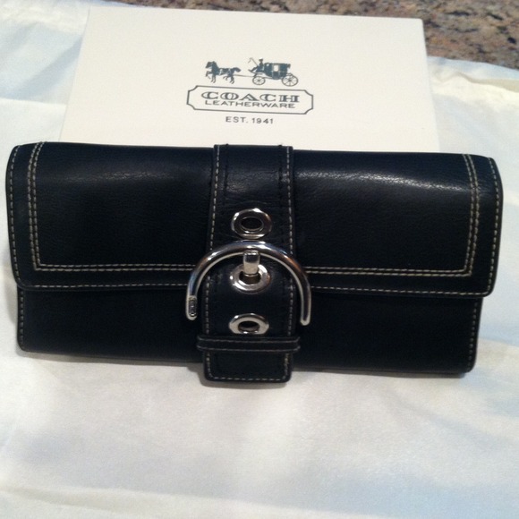 COACH black leather wallet