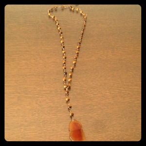 New tiger eye rosary style necklace