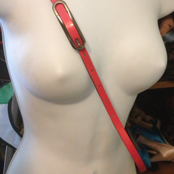 Pink belt and faux guess watch
