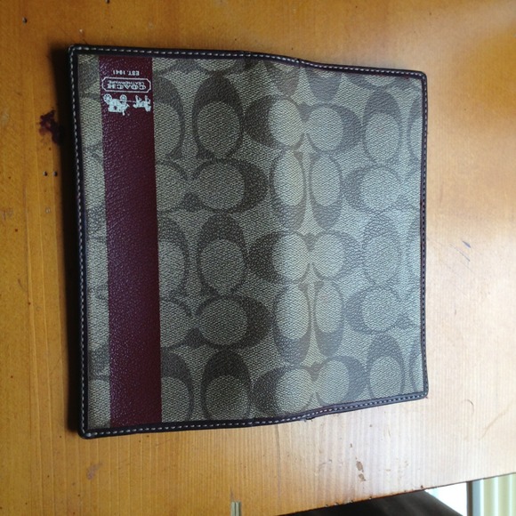 Authentic coach checkbook holder