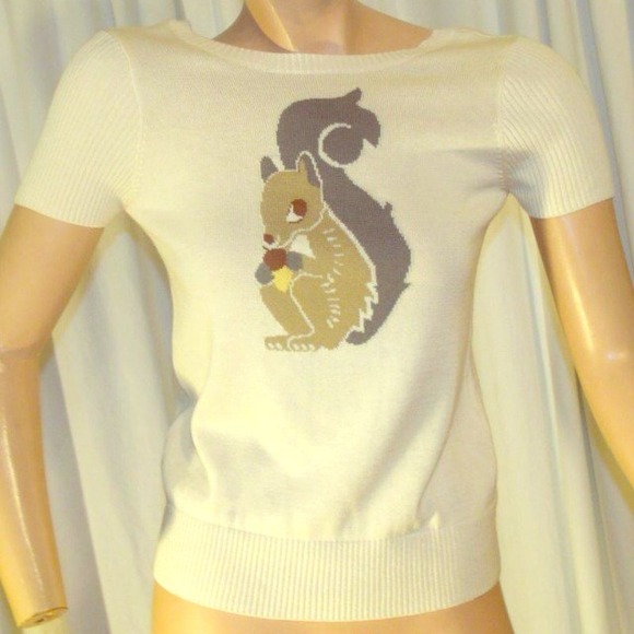 Urban Outfitters Squirrel Cropped Sweater NWOT