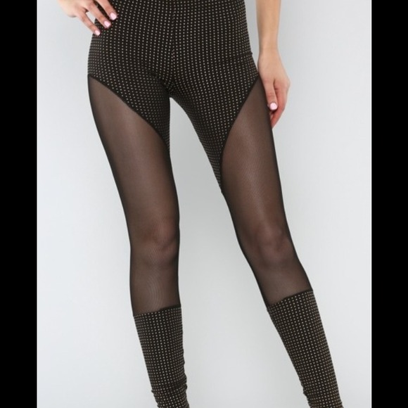 Beaded Mesh Leggings 🔴🔴REDUCED🔴🔴 - Picture 2 of 4