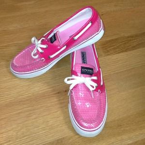 Sperry Top-Sider Pink with Sequins Boating Shoes