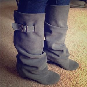 Naughty monkey slouchy grey boots