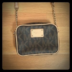 Michael Kors Brown and Tan Shoulder Bag