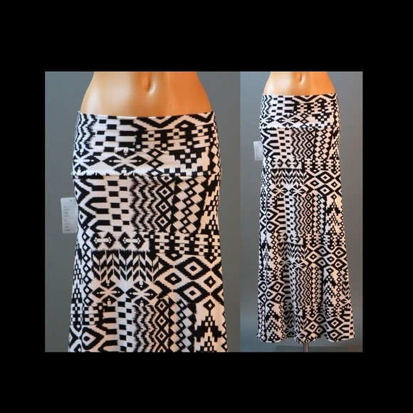 SOLD TRIBAL JERSEY KNIT FULL SKIRT SOLD