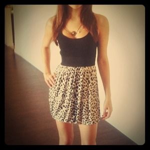 Black & White Balloon skirt dress