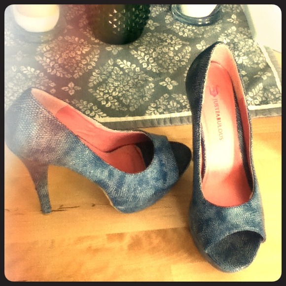 Snake print heels