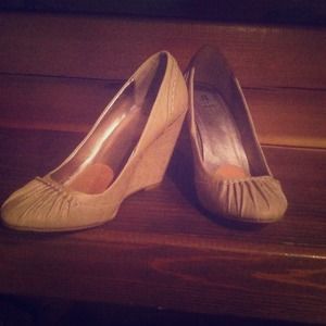 Bakers Nude Wedge Heels