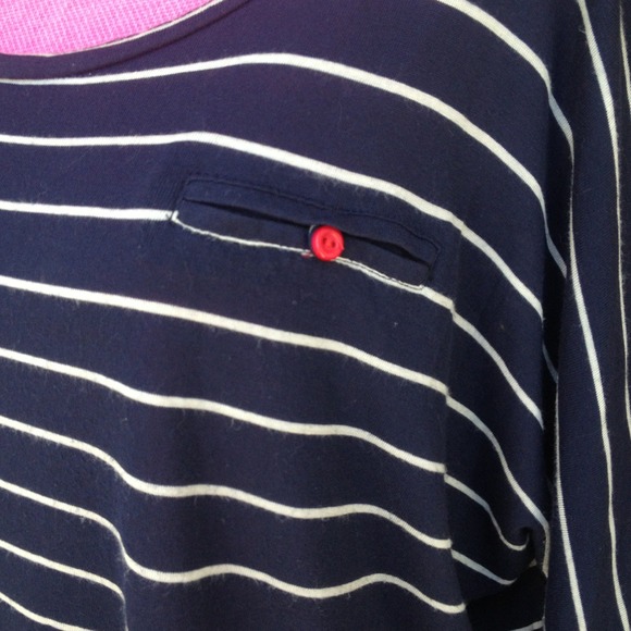 Navy blue stripped top. - Picture 2 of 4