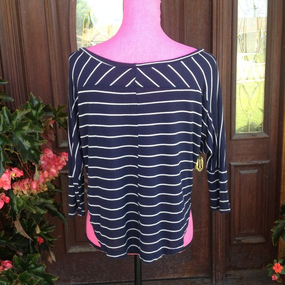 Navy blue stripped top. - Picture 4 of 4