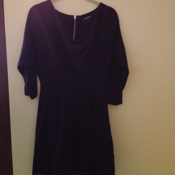 Purple sweater dress
