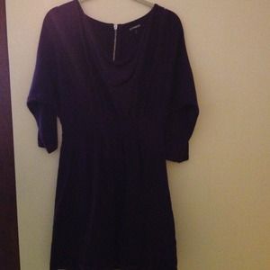 Purple sweater dress