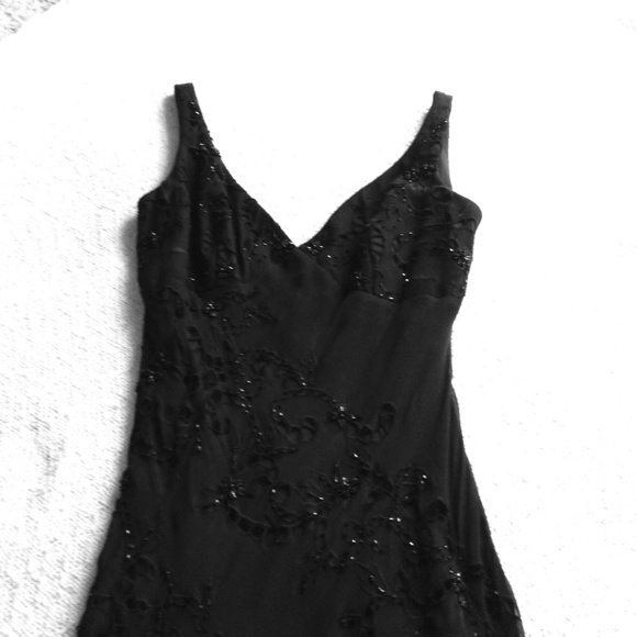 Black evening dress 100% silk