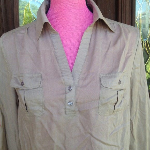 Tan Dressy Top. - Picture 2 of 4