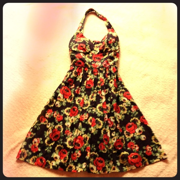 Floral halter dress