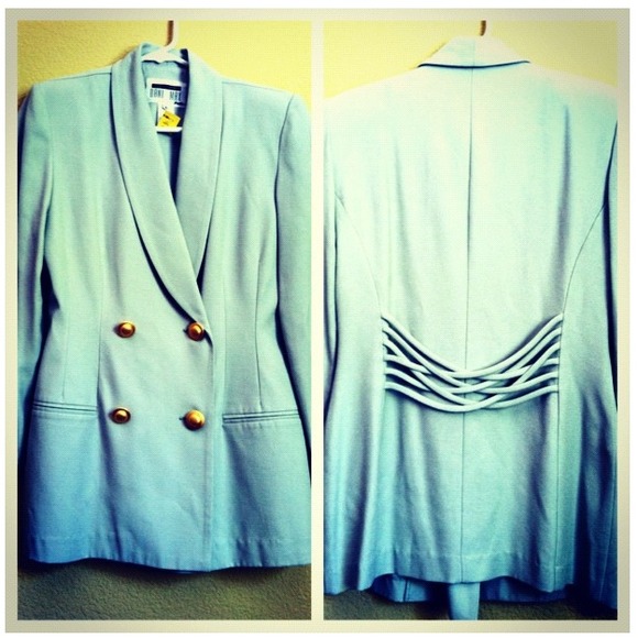 Vintage Mint Blazer with Gold Buttons