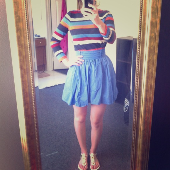 Striped J. Crew Cotton Top Size Small