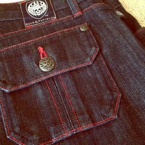 Never worn ROCK & REPUBLIC slight flair denim jean