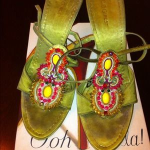 REDUCED! BCBG Girls Embellished Strappy Sandals 10