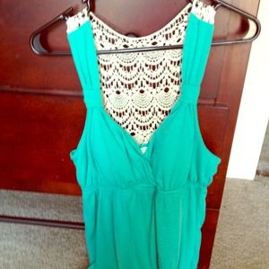 Crocheted back tank