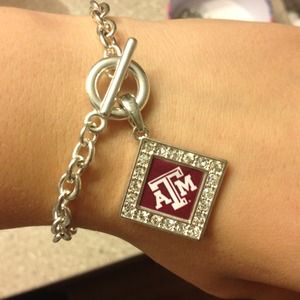 Texas A&M silver tone bracelet.