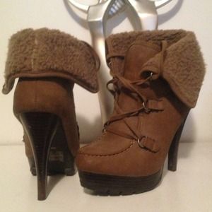 Cute tan booties