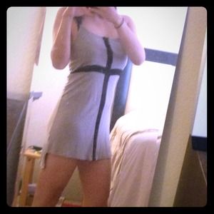 TRADED -- Topshop Sheer cross short dress