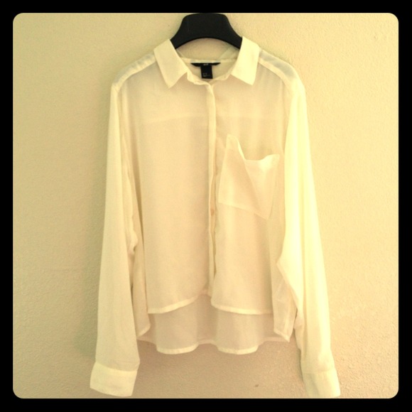 Sheer white blouse
