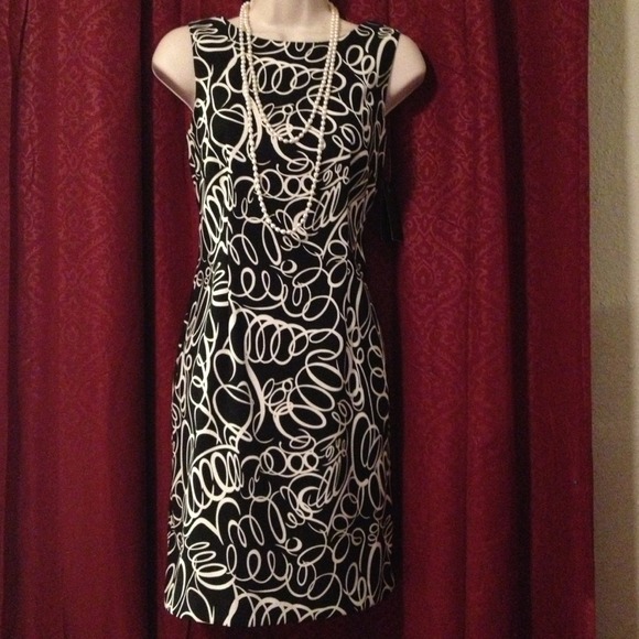 Bundled-Black and white dress