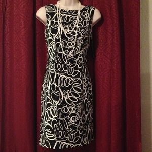 Bundled-Black and white dress