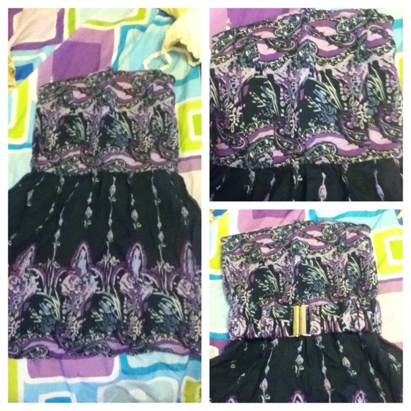 SOLD...Mini strapless dress