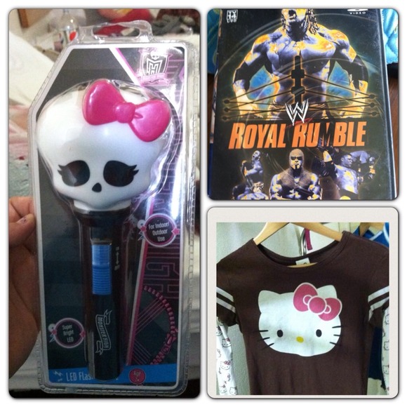 Monster High Flashlight,DVD,Hello Kitty Shirt