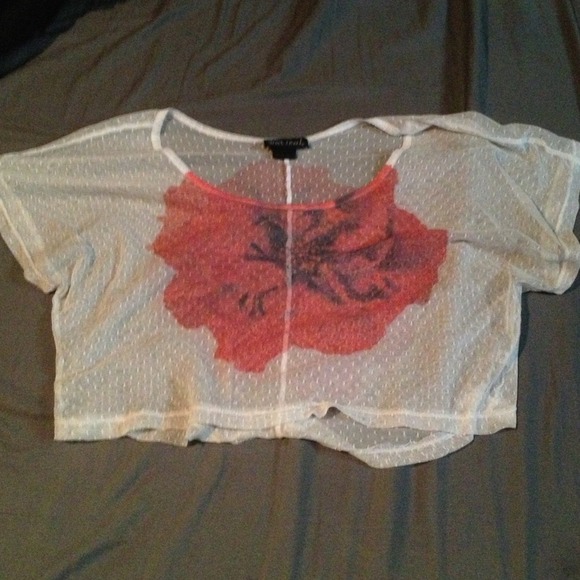 🚫Traded🚫Sheer crop top