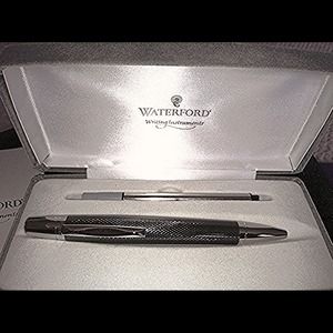 New In Box Waterford Guilloche Ballpoint Blk Pen