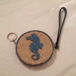 Coach key ring purse