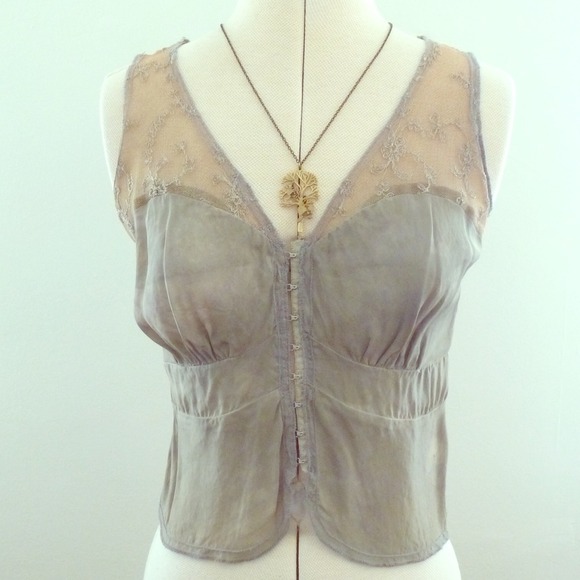 SOLD IN BUNDLE Silk and Lace Top