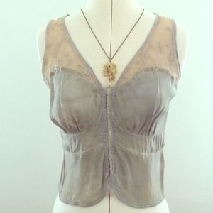 SOLD IN BUNDLE Silk and Lace Top