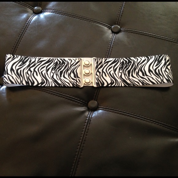 Stretchy Zebra Belt NWOT