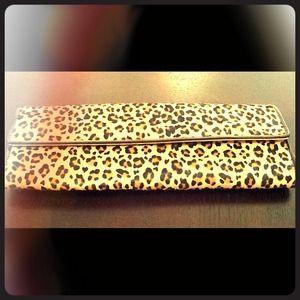 Aldo leopard print clutch