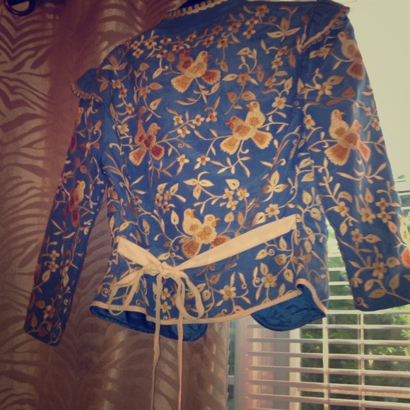 Silk embroidered jacket