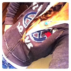 🚫SOLD🚫Brown fur lined hoodie size S