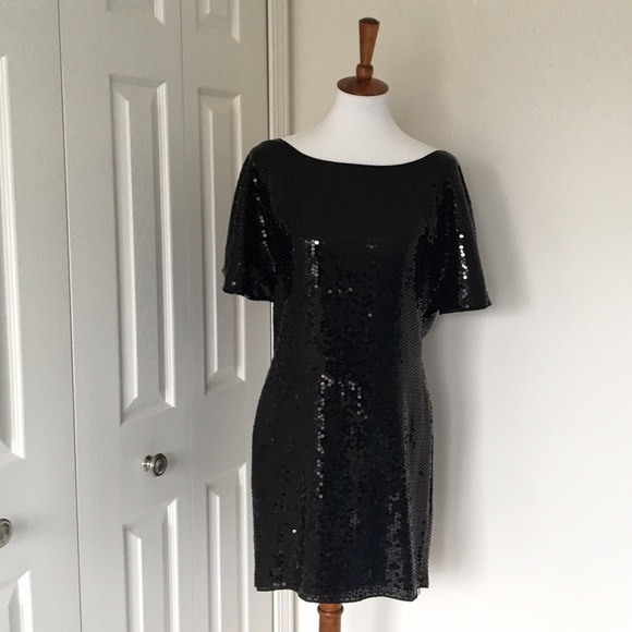 Express Dresses & Skirts - ✨2x HP✨Express black sequin open back dress