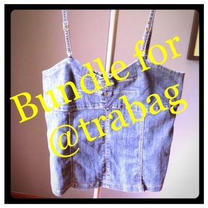 🎉💥H/P Boho Style💥🎉 Denim Bustier/Ed Hardy Bag