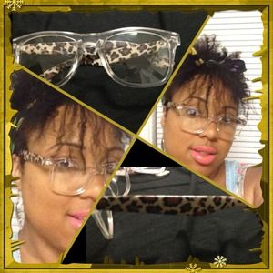 Fashion glasses w/ leopard print frames