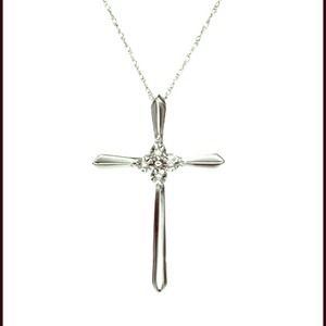 On hold for@alonka Cross Necklace Genuine Diamonds