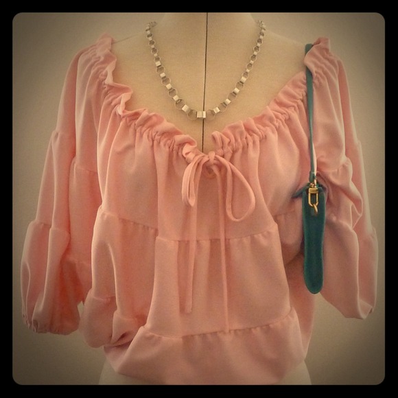 SOLD IN BUNDLE Vintage Pink Blouse