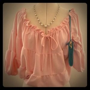 SOLD IN BUNDLE Vintage Pink Blouse
