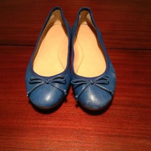 Blue ballerina flats
