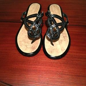 Wedge sandals with cork sole